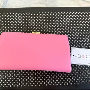 Jen & Co Sue Vegan Wallet Pouch- Bubblegum Pink